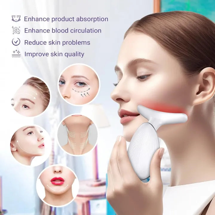 3 in 1 LED Face & Neck Massager