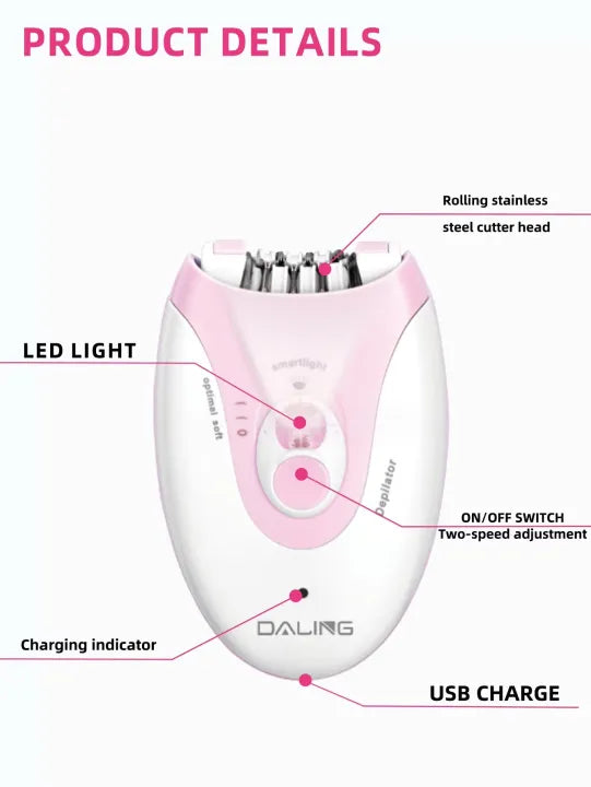 Cordless Face Epilator for Women