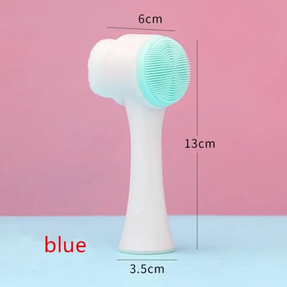 3D Double-Sided Silicone Facial Cleansing Brush