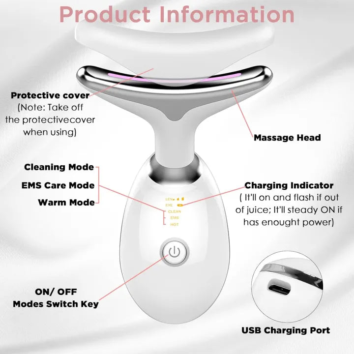 3 in 1 LED Face & Neck Massager