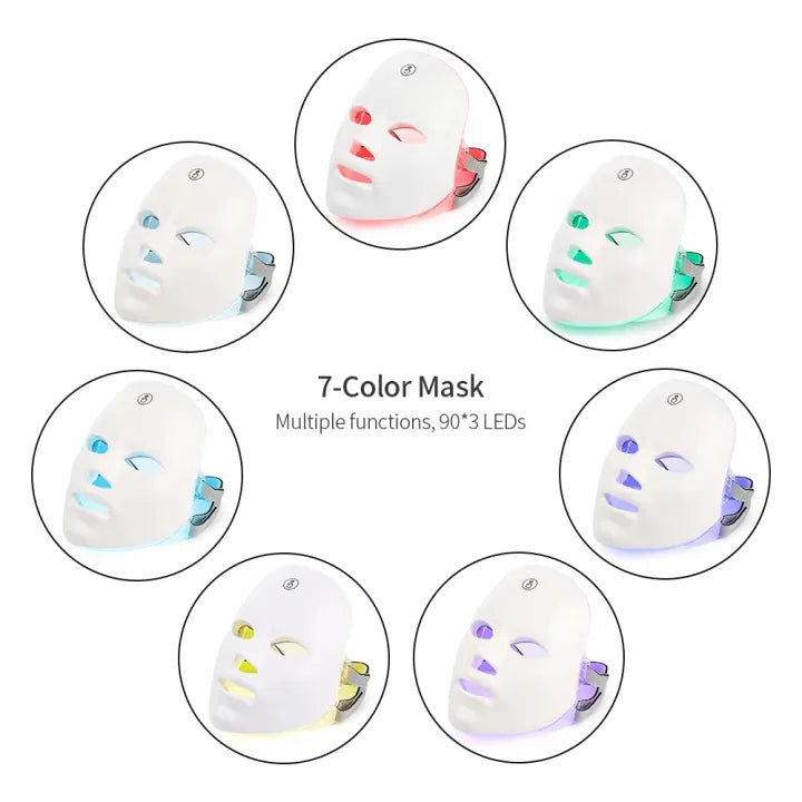 LED 7 Color Face Mask – Skin Rejuvenation & Anti-Acne Therapy