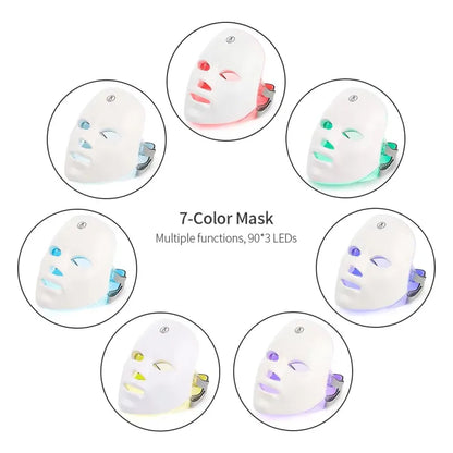 LED 7 Color Face Mask – Skin Rejuvenation & Anti-Acne Therapy