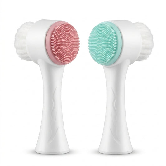 3D Double-Sided Silicone Facial Cleansing Brush